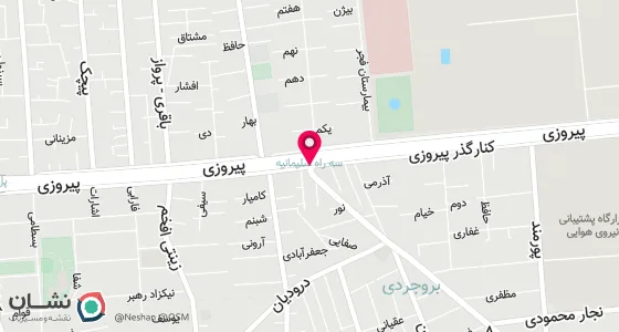 نقشه موقعیت تقریبی دفتر: تهران خیابان پیروزی خیابان شهید شاه ابادی (دهم فروردین)مقابل پارک گلنماپلاک358