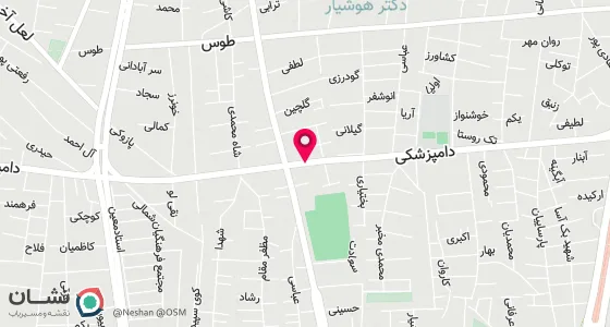 نقشه موقعیت تقریبی دفتر: تهران خ دامپزشکی بین بزرگراه یادگار امام و 21 متری جی کوچه ش مقصودیان ط اول واحد 1