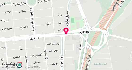 نقشه موقعیت تقریبی دفتر: تهران ، خیابان پیروزی ، بلوار ابوذر ، نرسیده به پل دوم ، نبش کوچه 12شرقی ، پلاک639