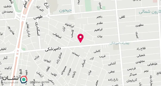 نقشه موقعیت تقریبی دفتر: تهران ، خیابان دامپزشکی ، بین جیحون و یادگار امام ، کوچه برادران شهید لواف (سعادت) ، پلاک3 ، زنگ اول