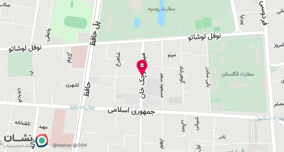 نقشه موقعیت تقریبی دفتر: خ جمهوری خ میرزا کوچک خان ک زرتشتیان پ8