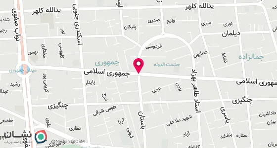 نقشه موقعیت تقریبی دفتر: خیابان جمهوری خیابان باستان پلاک 179
