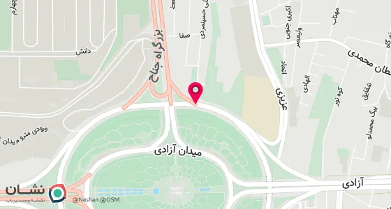 نقشه موقعیت تقریبی دفتر: شمال شرقی میدان آزادی بلوارشهید عزیزی کوچه شهید مظفری پلاک 2