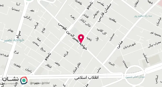 نقشه موقعیت تقریبی دفتر: تهران ، میدان امام حسین (ع) ، خیابان خواجه نصیر الدین طوسی ، خیابان سلمان فارسی ، پلاک20