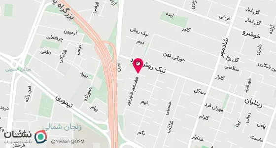 نقشه موقعیت تقریبی دفتر: 17 شهریور ضلع جنوب غربی پل اهنگ پ 304