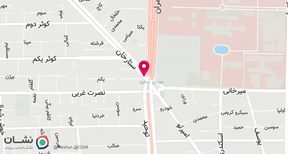 نقشه موقعیت تقریبی دفتر: تهران ، میدان توحید ، ابتدای خیابان ستارخان ، کوچه محمدی ، پلاک6 ، طبقه سوم