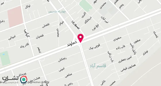 نقشه موقعیت تقریبی دفتر: تهران ، خیابان دماوند ، ایستگاه منصور آباد ، 27 متری شهید اشراقی ، پلاک46