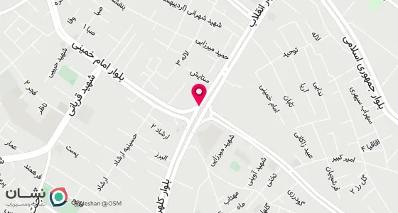 نقشه موقعیت تقریبی دفتر: م قدس ، خ امام خمینی ، روبروی مسجدجامع ، پ 118