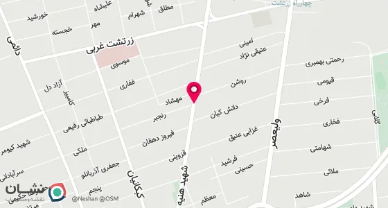 نقشه موقعیت تقریبی دفتر: بلوارکشاورز خیابان فلسطین شمالی کوچه براداران معظم پلاک 1 طبقه 3