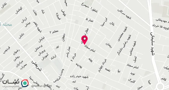 نقشه موقعیت تقریبی دفتر: سرقنات اول خ سجاد روبروی مسجد سجاد