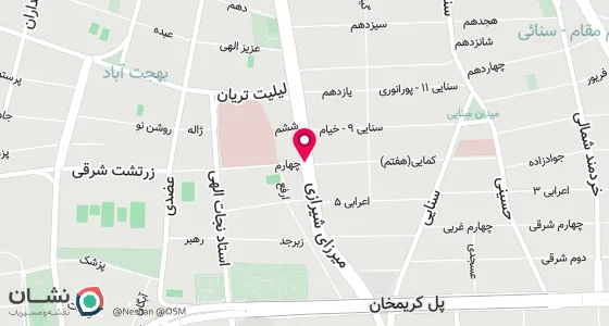 نقشه موقعیت تقریبی دفتر: تهران ، خیابان میرزای شیرازی ، کوچه چهارم ، کوچه فرعی ارفع ، جنب مدرسه گوهر ، پلاک20 ، زنگ دوم