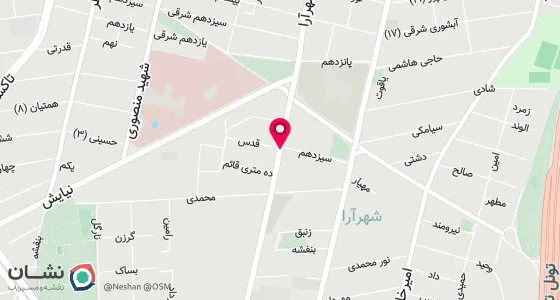 نقشه موقعیت تقریبی دفتر: خ شهرآراء بلوک 18 پلاک 14 واحد 35