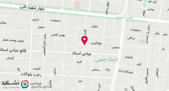نقشه موقعیت تقریبی دفتر: تهران ، نارمک ، خیابان 46متری غربی ، خیابان شهید عبدالمجید گلدار ، کوی سعدی ، پلاک14 ، طبقه اول ، واحد1