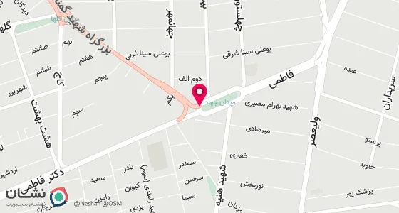 نقشه موقعیت تقریبی دفتر: تهران ،میدان فاطمی ،خیابان شهید گمنام ، نبش کوچه 1/4 ، پلاک 113 ،طبقه اول