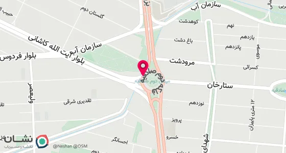 نقشه موقعیت تقریبی دفتر: تهران ، فلکه دوم صادقیه، بلوار آیت اله کاشانی، بعد از خیابان اباذر، پلاک67 واحد 1