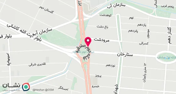 نقشه موقعیت تقریبی دفتر: تهران، فلکه دوم صادقیه، اول اشرفی اصفهانی، بعد چهارراه سازمان آب ، نبش خ هلال ، طبقه سوم ، واحد 10