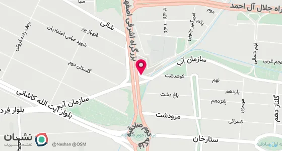 نقشه موقعیت تقریبی دفتر: تهران ، خیابان آذربایجان ، بین کارون و قصرالدشت ، جنب پمپ بنزین ، پلاک 998 ، طبقه اول