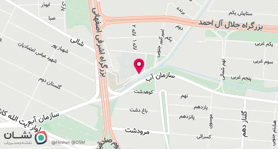 نقشه موقعیت تقریبی دفتر: تجریش ، بالاتر از پل رومی ، جنب پمپ بنزین اسدی ، پ1907 ، ط2 ، واحد5
