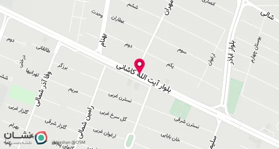 نقشه موقعیت تقریبی دفتر: تهران ، بلوار آیت الله کاشانی ، ابتدای خیابان مهران ، ساختمان مهران ، پلاک2 ، واحد 18 ، طبقه سوم