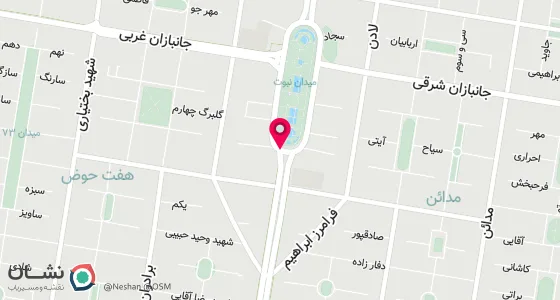 نقشه موقعیت تقریبی دفتر: تهران، نارمک ، میدان نبوت(هفت حوض) ، خیابان آیت جنوبی ،روبروی بانک مسکن ، پلاک501