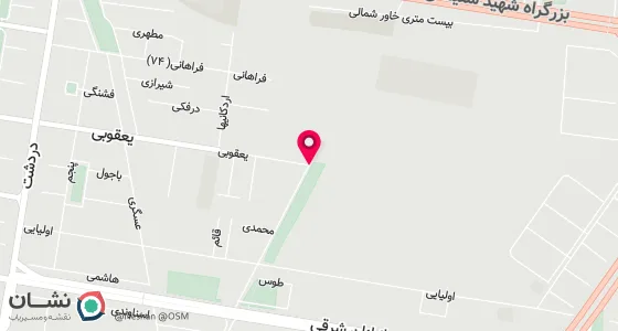 نقشه موقعیت تقریبی دفتر: تهران،نارمک،خیابان فرجام شرقی نرسیده به چهارراه خاور خیابان 37 کوچه شکیبایی ، پلاک41 ،واحد3