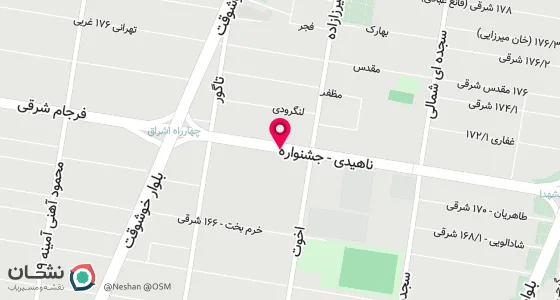 نقشه موقعیت تقریبی دفتر: تهران - تهرانپارس - فلکه دوم - خیابان جشنواره - قبل از چهار راه سیدالشهدا - پلاک 115 طبقه 2 واحد 7