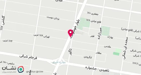 نقشه موقعیت تقریبی دفتر: فلکه دوم تهرانپارس اول خیابان فرجام پلاک24