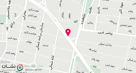 نقشه موقعیت تقریبی دفتر: تهران ، خیابان آیت اله کاشانی ، بعد از شاهین ، پلاک 4 ، طبقه فوقانی داروخانه بیدار