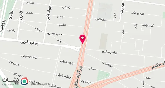نقشه موقعیت تقریبی دفتر: تهران ، بزرگراه شهید ستاری جنوب-ابتدای پیامبر غربی-پلاک 63