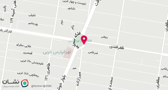 نقشه موقعیت تقریبی دفتر: تهران ، تهرانپارس میدان پروین خیابان 196 شرقی ، بین 131 و 133 ، ساختمان پزشکان سینا ، پ339 طبقه 4 و