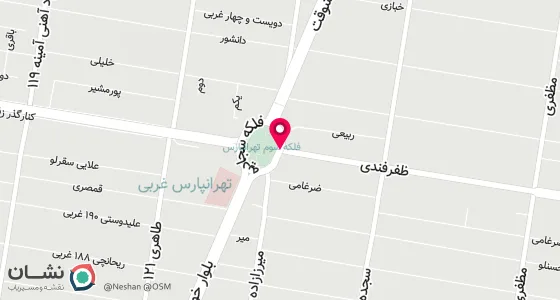نقشه موقعیت تقریبی دفتر: تهرانپارس ، نرسیده به فلکه سوم ، نبش خیابان 190/1 شرقی ، پلاک155