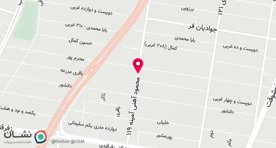 نقشه موقعیت تقریبی دفتر: تهران : تهرانپارس ، بلوار شاهد ، بین خیابان 204 و 206 پلاک 318 طبقه دوم واحد 5