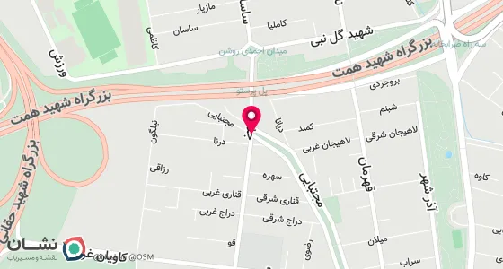 نقشه موقعیت تقریبی دفتر: خیابان شریعتی بالاتر از پل سیدخندان ابتدای خیابان شهید مجتبائی پلاک 11