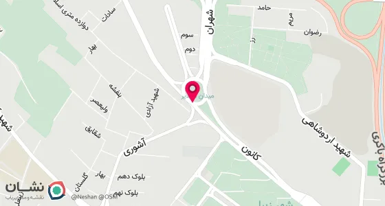 نقشه موقعیت تقریبی دفتر: تهران شهرزیبا میدان الغدیر خیابان کانون بلوک15 ورودی1طبقه اول شرقی پلاک441
