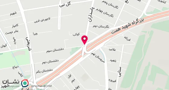 نقشه موقعیت تقریبی دفتر: تهران ، خیابان پاسداران دشتستان سوم بن بست آرمان پلاک3