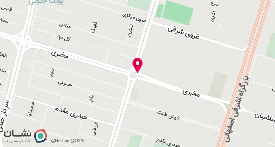 نقشه موقعیت تقریبی دفتر: تهران پونک نبش میدان عدل پلاک 1/2 ط اول