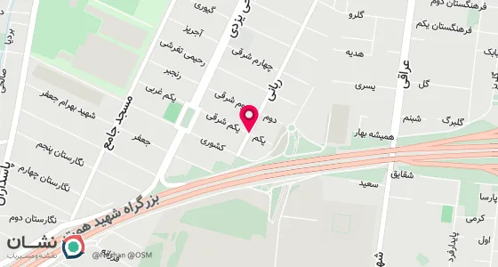نقشه موقعیت تقریبی دفتر: تهران پاسداران خیابان ربانی انتهای بن بست اول شرقی پلاک 8 طبقه اول