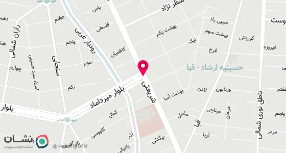 نقشه موقعیت تقریبی دفتر: تهران ، خیابان شریعتی ، بالاتر از میرداماد ، پلاک 1166