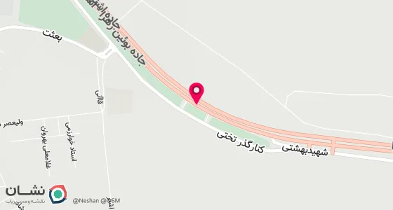 نقشه موقعیت تقریبی دفتر: بوئین زهرا. خیابان ولیعصر شرقی پاساژ المهدی طبقه 2