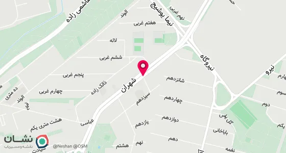 نقشه موقعیت تقریبی دفتر: شهران بالاتر از فلکه دوم بعد از مسجد امام علی (ع)، نبش ک قشلاقی، بالای ساختمان بانک آینده پ 12 ط 4 زنگ 14 واحد 14