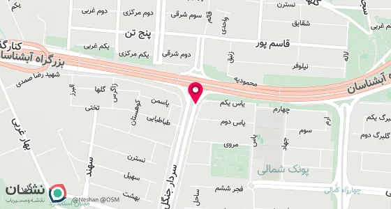 نقشه موقعیت تقریبی دفتر: تهران ، پونک ، سردار جنگل ، نرسیده به شهید آبشناسان ، خیابان طباطبائی ، پلاک1 ، طبقه سوم