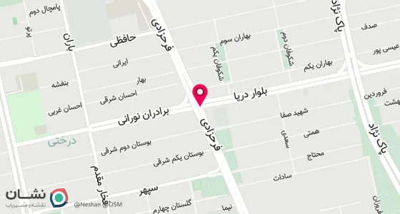 نقشه موقعیت تقریبی دفتر: تهران ، شهرک قدس ، بلوار اصلی فرحزاد ، بعد از چهار راه دریا ، ساختمان صدف ، طبقه اول