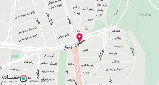 نقشه موقعیت تقریبی دفتر: پونک انتهای اشرفی اصفهانی خیابان سیمون بولیوار بین خیابان معین و اقبالپور پلاک 33