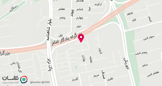 نقشه موقعیت تقریبی دفتر: سعادت آباد، چهارراه سرو، ضلع جنوب شرقی،‌ نبش بهار یکم، پلاک 56، ساختمان آرمن، طبقه اول، واحد 1