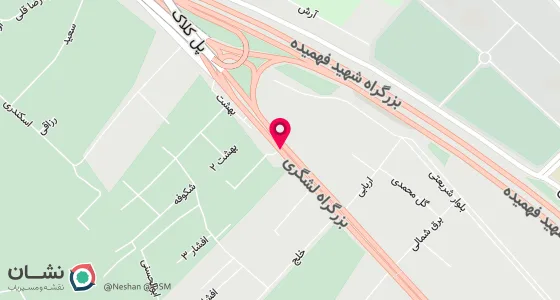 نقشه موقعیت تقریبی دفتر: کرج - خیابان شهید صدوقی - نبش آژانس محمدی پلاک 135