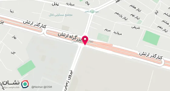 نقشه موقعیت تقریبی دفتر: تهران ، اقدسیه ، بلوار ارتش ، نرسیده به مینی سیتی ، ساختمان میلاد ، بلوک 4 ، واحد2