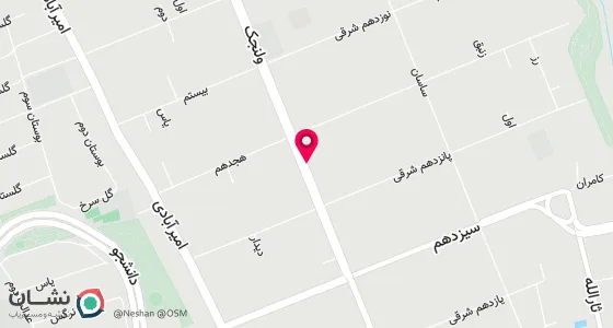 نقشه موقعیت تقریبی دفتر: ولنجک نبش خیابان 18 مجتمع اداری تجاری خلیج فارس ط 2 واحد 206