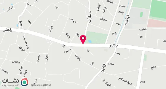 نقشه موقعیت تقریبی دفتر: تهران خیابان نیاوران مقابل خیابان جماران جنب بانک مسکن پلاک176 طبقه سوم واحد 503