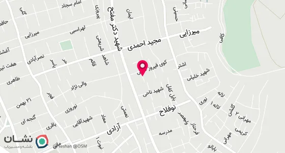 نقشه موقعیت تقریبی دفتر: کرج-رجائی شهر-مرکز خرید عزیزی