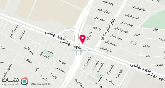 نقشه موقعیت تقریبی دفتر: کرج سه راه گوهردشت نبش یاس 2 برج ایساتیس طبقه 1